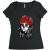 Skull Girl Women's Triblend Scoop T-shirt