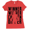 winner winner chicken dinner 3b Ladies Fitted T-Shirt