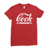 cock taste the difference mens v neck Ladies Fitted T-Shirt