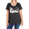 the dogfather   boxer Ladies Curvy T-Shirt