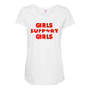 Girls Support Girls Maternity Scoop Neck T-shirt