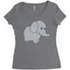 elephant cute Women's Triblend Scoop T-shirt