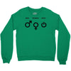 man woman geek symbols Crewneck Sweatshirt