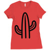 minimalistic cactus Ladies Fitted T-Shirt