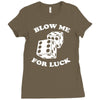 blow me for luck casino Ladies Fitted T-Shirt