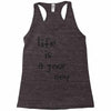 life is a journey Racerback Tank