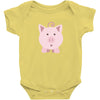 cute surprised pig pig Baby Bodysuit