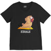 yoga pug exhale V-Neck Tee