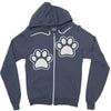 dog paws set of 2 Zipper Hoodie