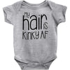 my hair is kinky af Baby Bodysuit