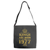 kings are born in 1977 Adjustable Strap Totes
