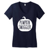 pumpkin smuggler funny Women's V-Neck T-Shirt