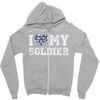 i love my soldier navy camouflage Zipper Hoodie