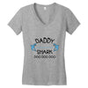 daddy shark doo doo doo Women's V-Neck T-Shirt