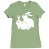 rude, rabbits humping,funny Ladies Fitted T-Shirt