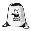 angriest boy in the world Drawstring Bags