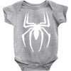 spiderman white logo Baby Bodysuit