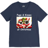 pug dog christmas V-Neck Tee