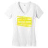 danger danger friend zone funny slogan Women's V-Neck T-Shirt