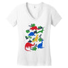 dinosaurs Women's V-Neck T-Shirt