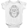 lion face lines Baby Onesie