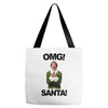 omg santa will ferrell Tote Bags