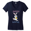 Bunny Happy Easter Women's V-Neck T-Shirt