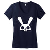 skull bunny Women's V-Neck T-Shirt