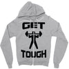 get tough weight lifter lifting gym Zipper Hoodie