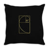 golden spiral Throw Pillow