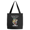 my body is a garden, not a graveyard black Tote Bags