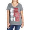 rude good better best, ideal birthday gift or present Ladies Curvy T-Shirt