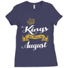 kings are born in august Ladies Fitted T-Shirt