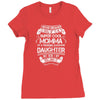 Super Cool Momma Of A Freaking Awesome Daughter Ladies Fitted T-Shirt
