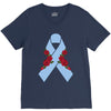stomach cancer ribbon and rose V-Neck Tee