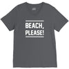 beach please V-Neck Tee