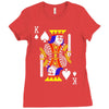 party king design funny humor cool graph baseball Ladies Fitted T-Shirt