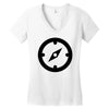 clock black Women's V-Neck T-Shirt