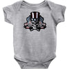 skull unlcle sam guns Baby Onesie