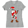 rock star santa claus father christmas Ladies Fitted T-Shirt