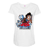 ash vs zombies Maternity Scoop Neck T-shirt