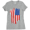sa distress flag cool american Ladies Fitted T-Shirt