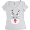 christmas reindeer rudolph Women's Triblend Scoop T-shirt