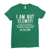i'm not clumsy it's just the floor Ladies Fitted T-Shirt