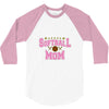softball mom glitter 3/4 Sleeve Shirt