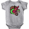 pink punk wolf Baby Onesie