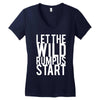 let the wild rumpus Women's V-Neck T-Shirt