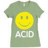 acid house smiley face 90's rave club hardcore party Ladies Fitted T-Shirt