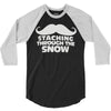 mustaching through snow 3/4 Sleeve Shirt