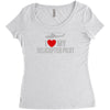 i' love my helicopter pilot Women's Triblend Scoop T-shirt